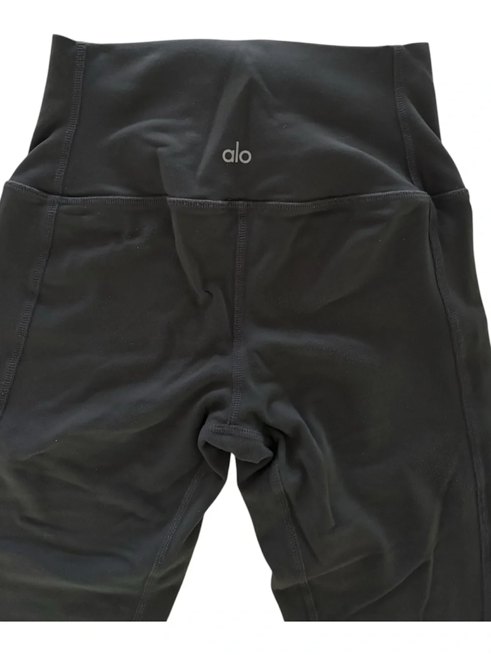ALO Yoga Women's Gray High-Waist Moto Leggings